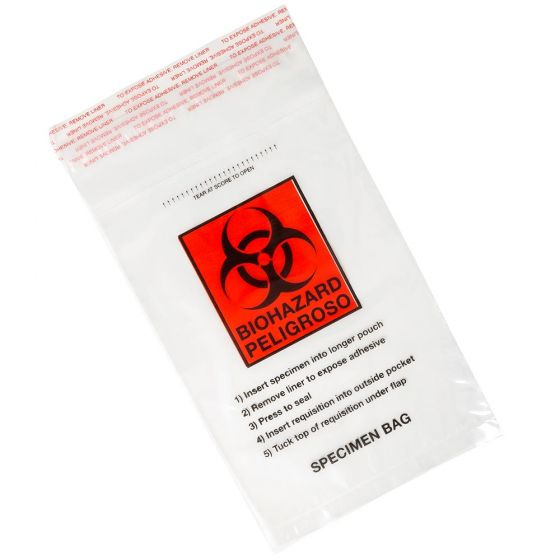 Glue Closure Specimen Bags