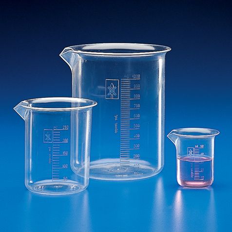 Griffin Style Beakers, Polymethylpentene, Molded Graduations
