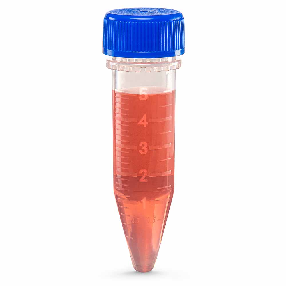 Diamond Midi Centrifuge Tube, 5.0Ml, Pp, Separate Blue Screw Cap, Graduated, 100 Of Each/Bag, 5 Bags Of Each/Carton