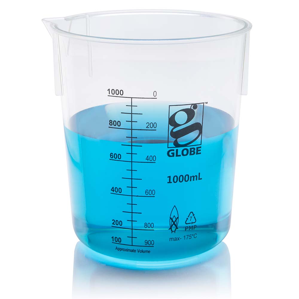1000Ml Beaker, Diamond Essentials, Griffin Style, Low Form, Printed Graduations, Pmp