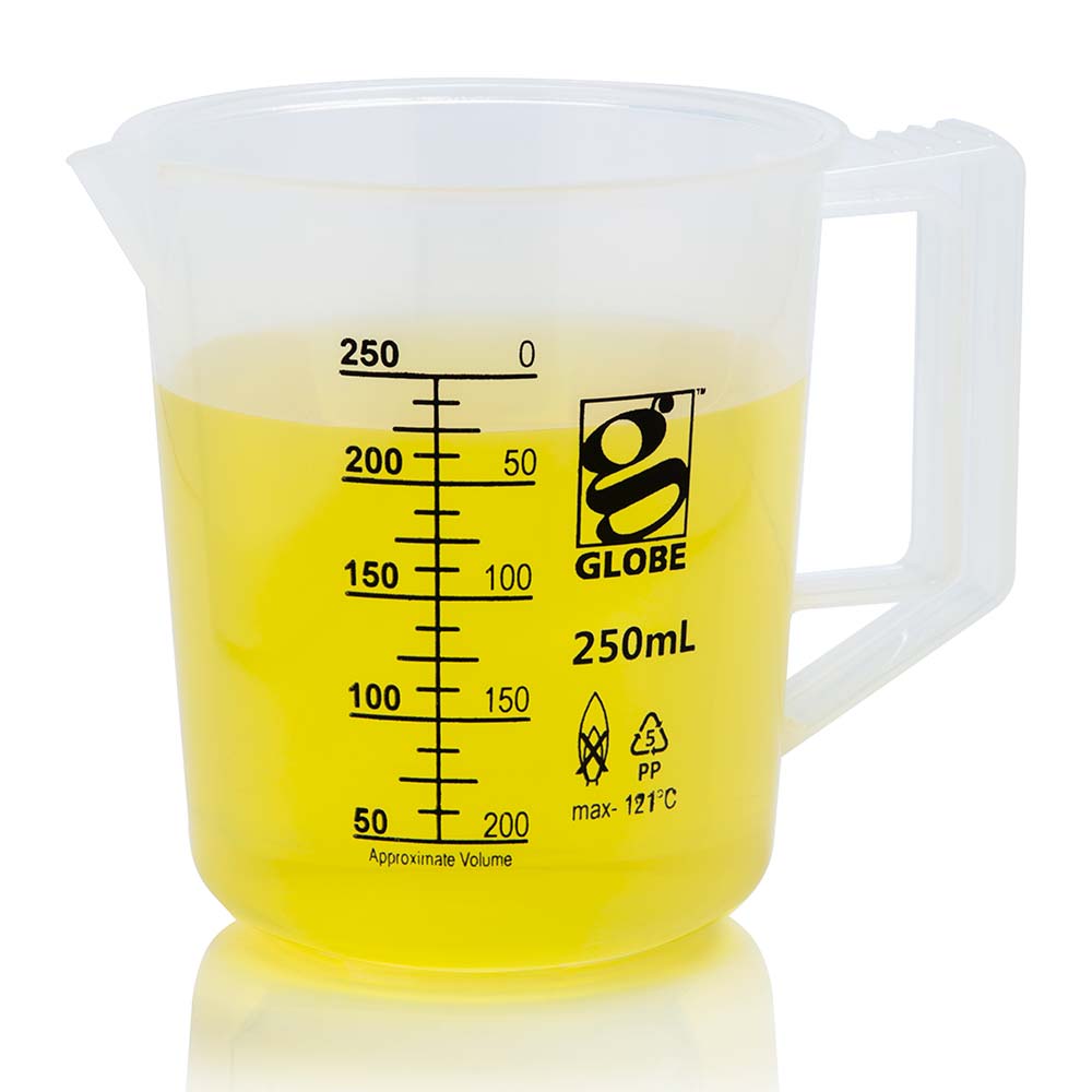 250Ml Beaker With Handle, Diamond Essentials, Low Form, Printed Graduations, Pp