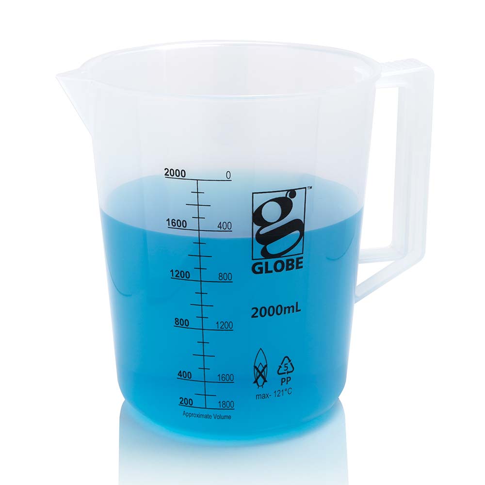 2000Ml Beaker With Handle, Diamond Essentials, Low Form, Printed Graduations, Pp