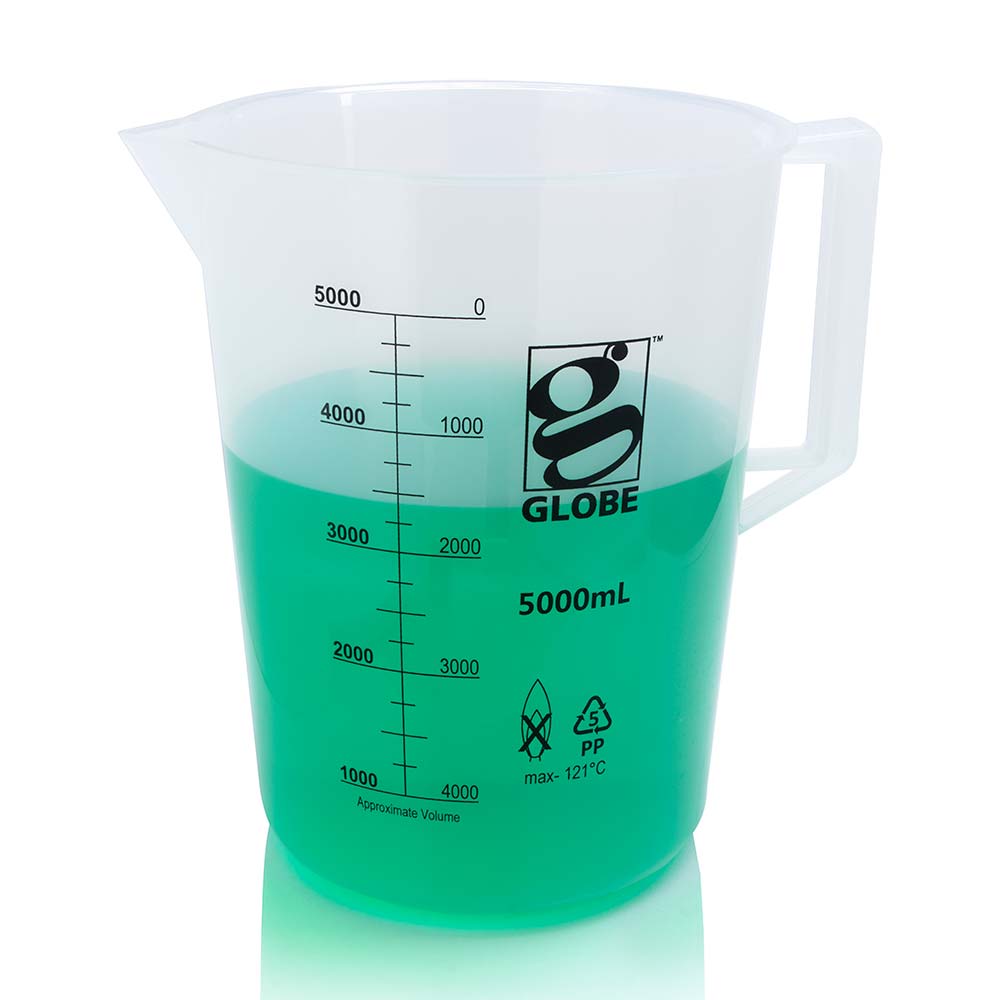 5000Ml Beaker With Handle, Diamond Essentials, Low Form, Printed Graduations, Pp