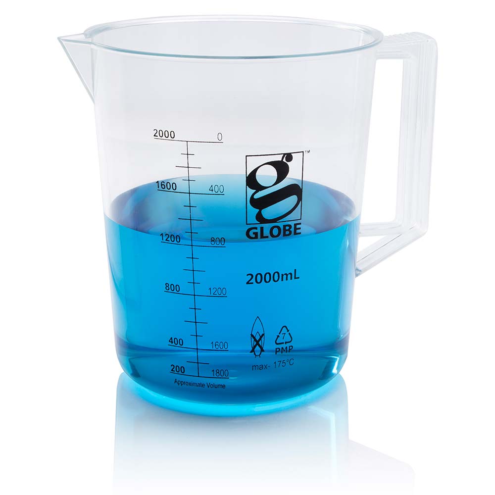 2000Ml Beaker With Handle, Diamond Essentials, Low Form, Printed Graduations, Pmp