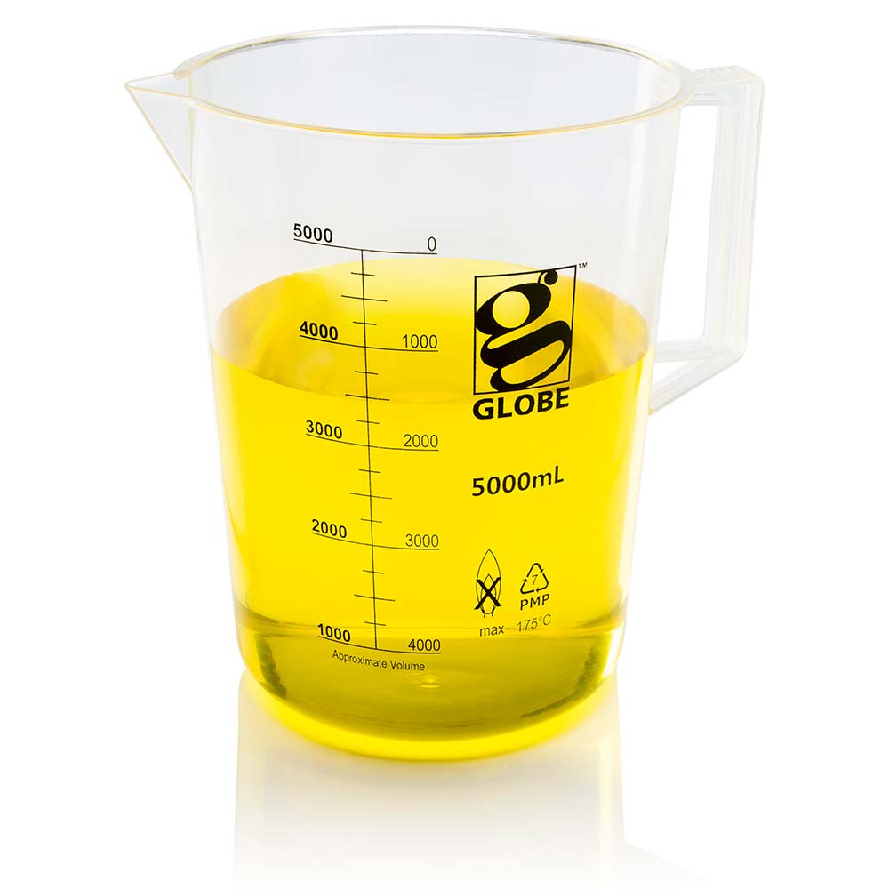 5000Ml Beaker With Handle, Diamond Essentials, Low Form, Printed Graduations, Pmp