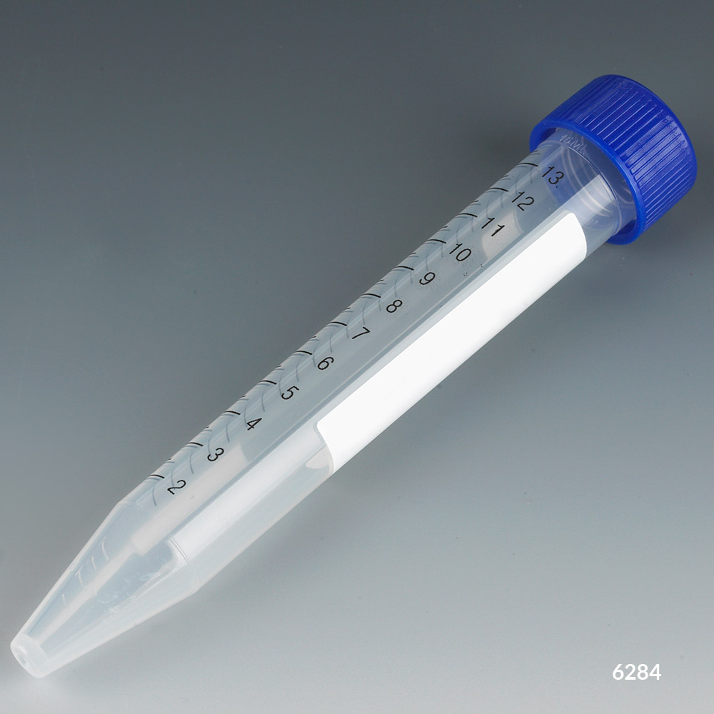Centrifuge Tube, 15Ml, Separate Blue Flat Top Screw Cap, Pp, Printed Graduations