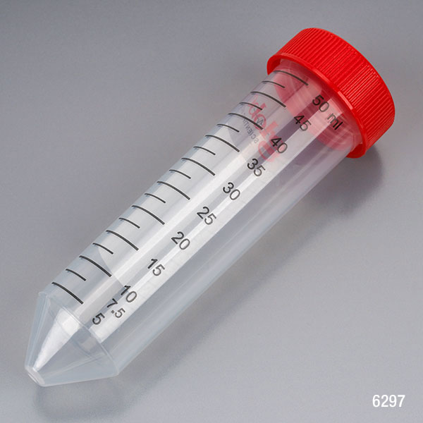 ***Bogo Overstock Sale*** Diamond Max Centrifuge Tube, 50Ml, Attached Red Flat Top Screw Cap, Pp, Printed Graduations, Sterile, Certified, 25/Re-Sealable Bag, 20 Bags/Unit