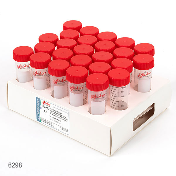 ***Bogo Overstock Sale*** Diamond Max Centrifuge Tube, 50Ml, Attached Red Flat Top Screw Cap, Pp, Printed Graduations, Sterile, Certified, 25/Cardboard Rack, 20 Racks/Unit