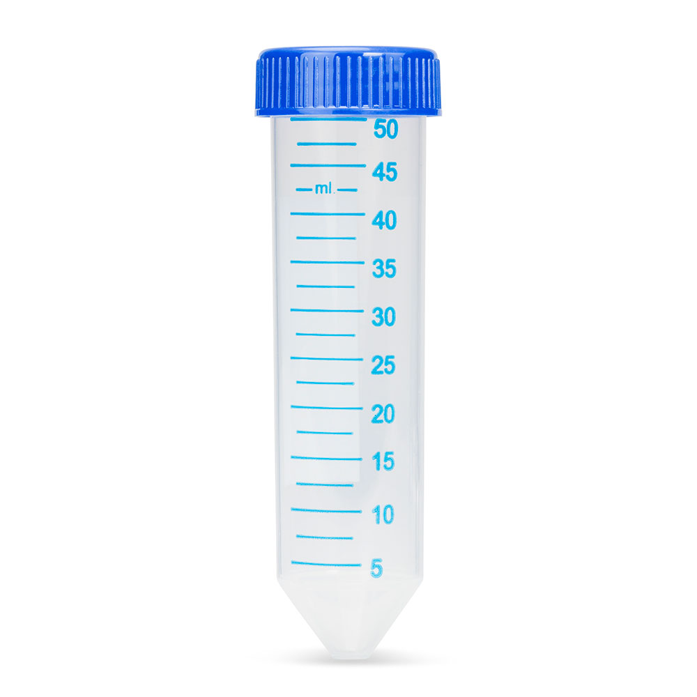 ***Bogo Overstock Sale*** Centrifuge Tube, 50Ml, Attached Blue Flat Top Screw Cap, Pp, Printed Graduations, Sterile, Certified, 25/Re-Sealable Bag, 20 Bags/Unit